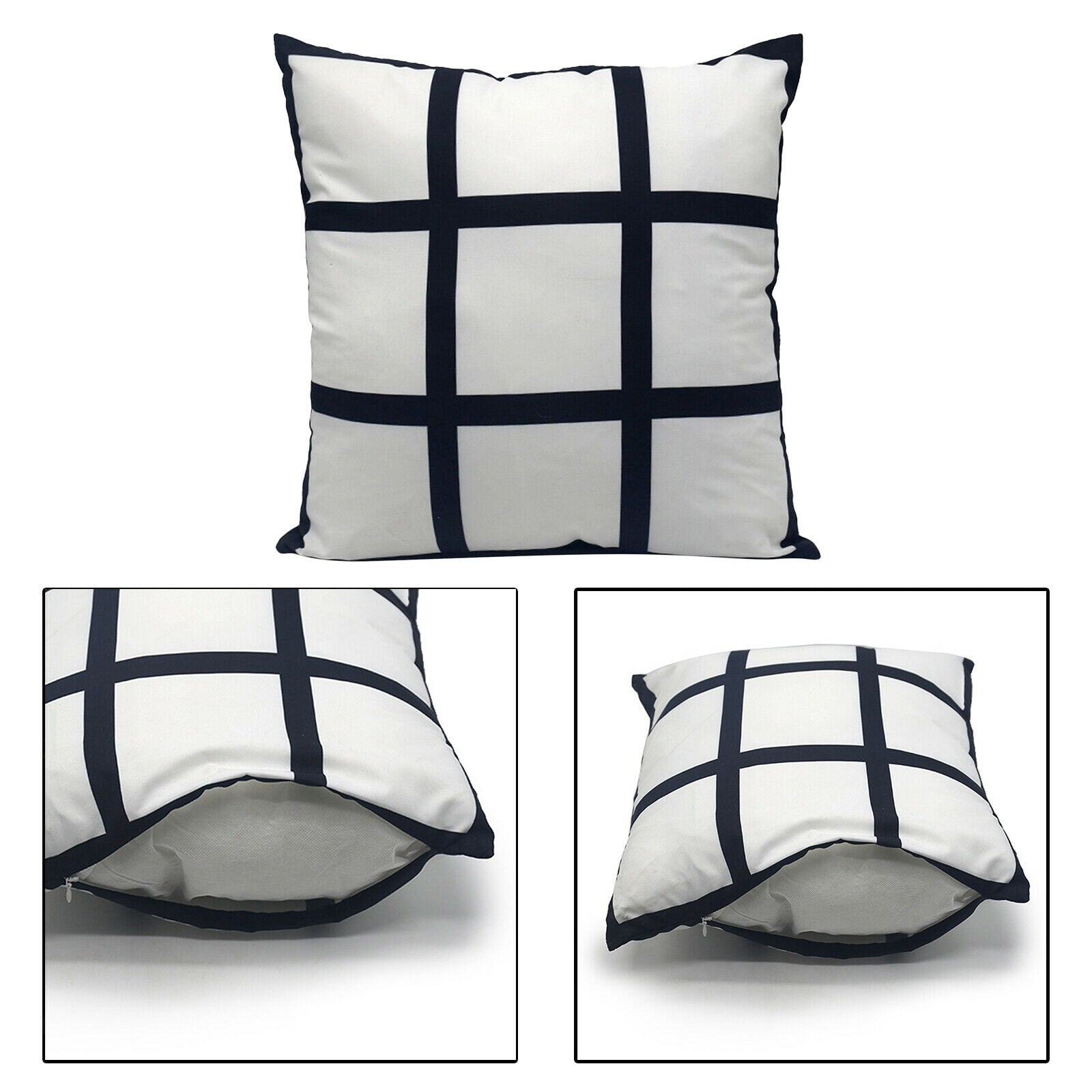 Sublimation Blanks Panel Pillow Case Square Car Bed Chair Couch Cushion Case