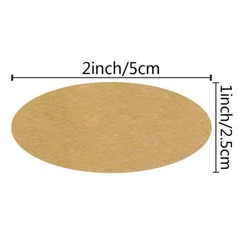 250pcs/roll DIY Blank Kraft Label Handmade Baking Seal Stickers Gift Tag for Jar