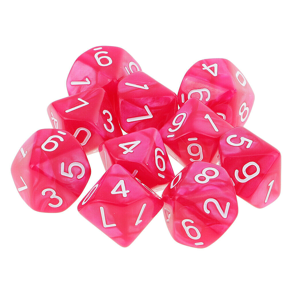 20x D10 Polyhedral Dice 10 Sided Dice For