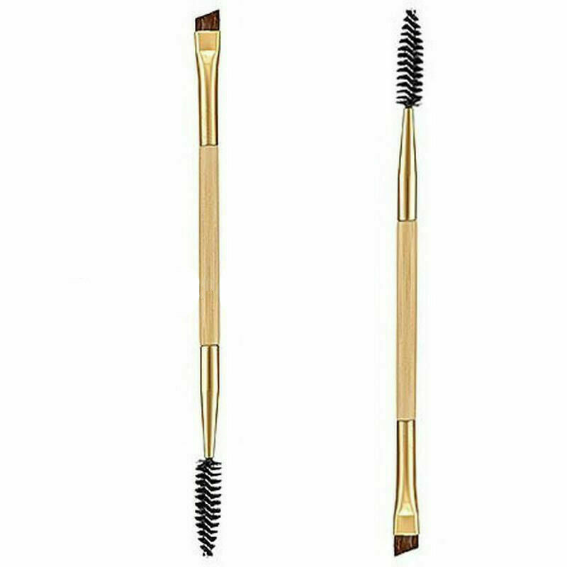Eyebrow Double Ended Flat Angled Eyeliner Brush + Eyebrow Comb Make up Brushes