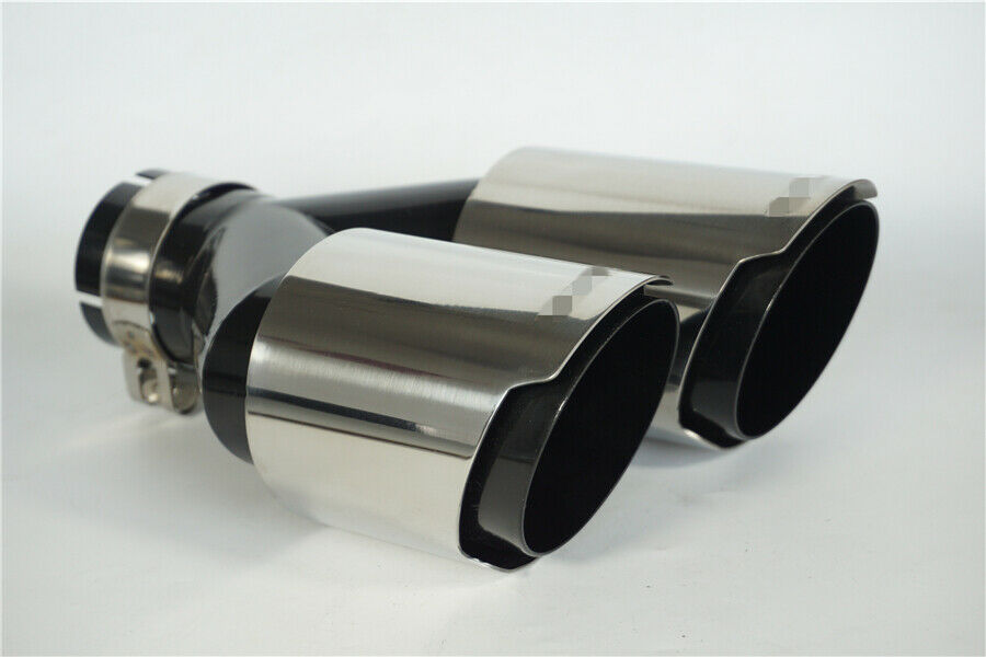 Dual wall Exhaust Tips 2.5" Inlet 3.5'' Outlet  Stainless Steel Left Side Car