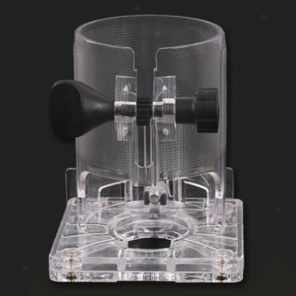 2 lot Trimmer Router Transparent Base Trimming Protective Plastic Base Knobs