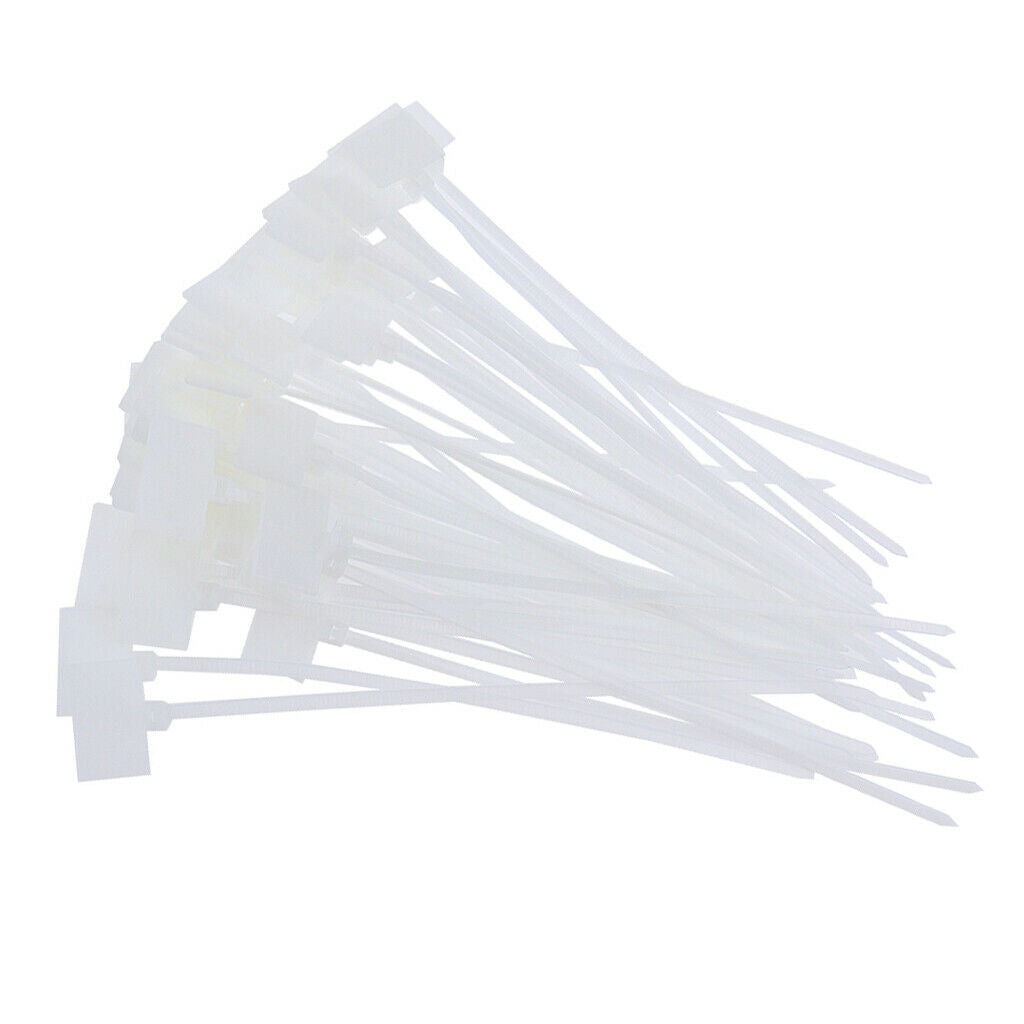 100Piece150mmx4mm Nylon Cable Zip Ties Heavy Duty Self Locking Durable White