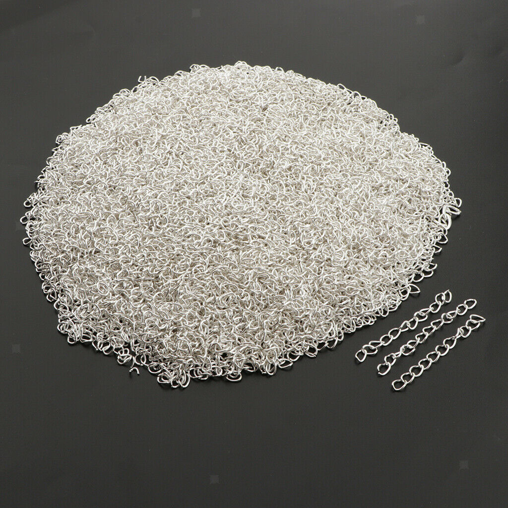 1000pcs 5cm DIY Beads Chain Decor Bracelet Crafts Making Material platinum