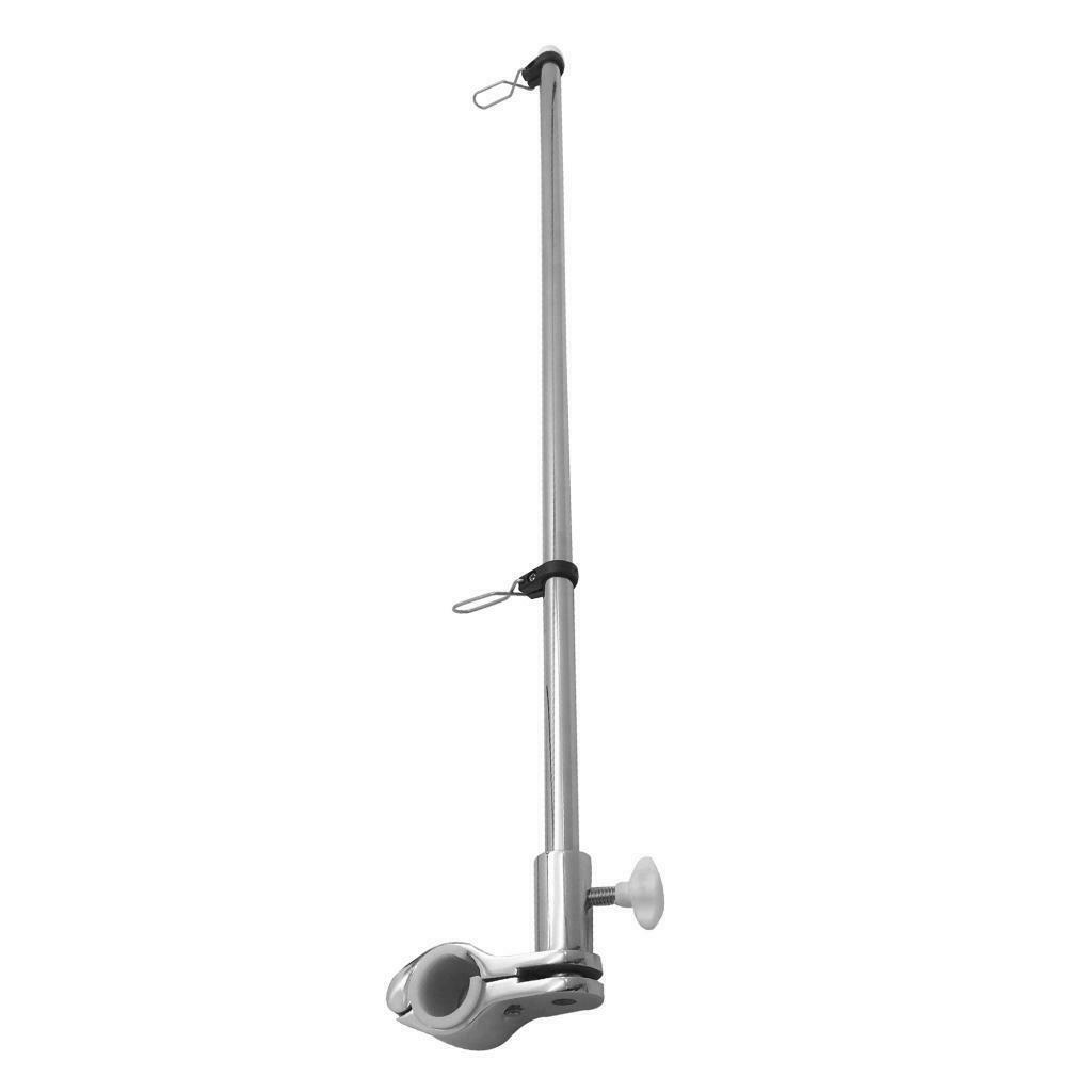 Marine Grade Flag Pole Tube  with Ring Clip Polished L:533.4mm Boat Hardware