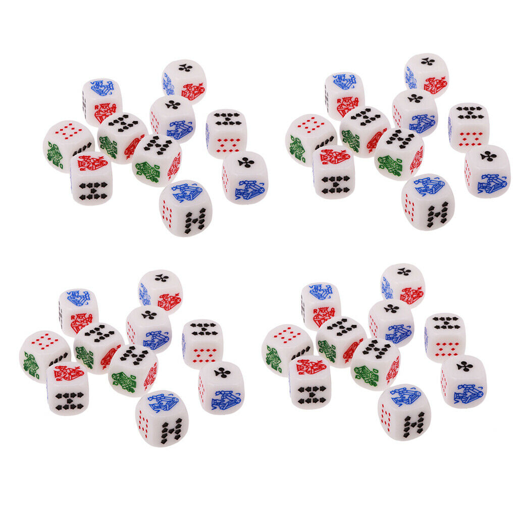40 X 16 Mm Dice Board Game Supplies Party Favors