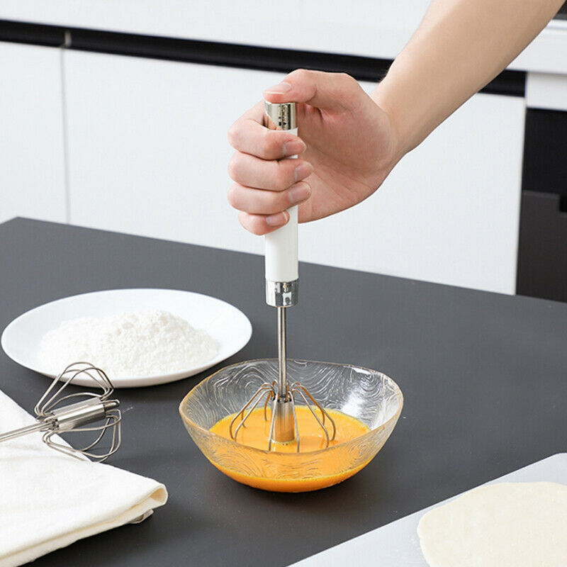 Manual Pressure Semi-automatic Mixer Egg Beater Rotating Stainless Steel .l8