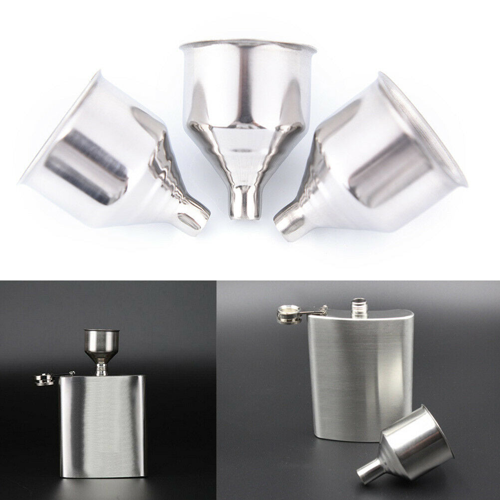 1Pc 8mm Stainless Steel Wine Funnel For All Hip Flasks Flask Filler Wine P.l8