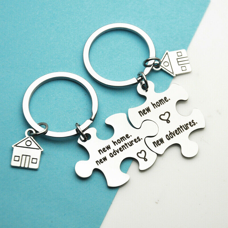1pair Best Friend Key Chain Gifts Housewarming Gift Homeowner House Keyring  Tt