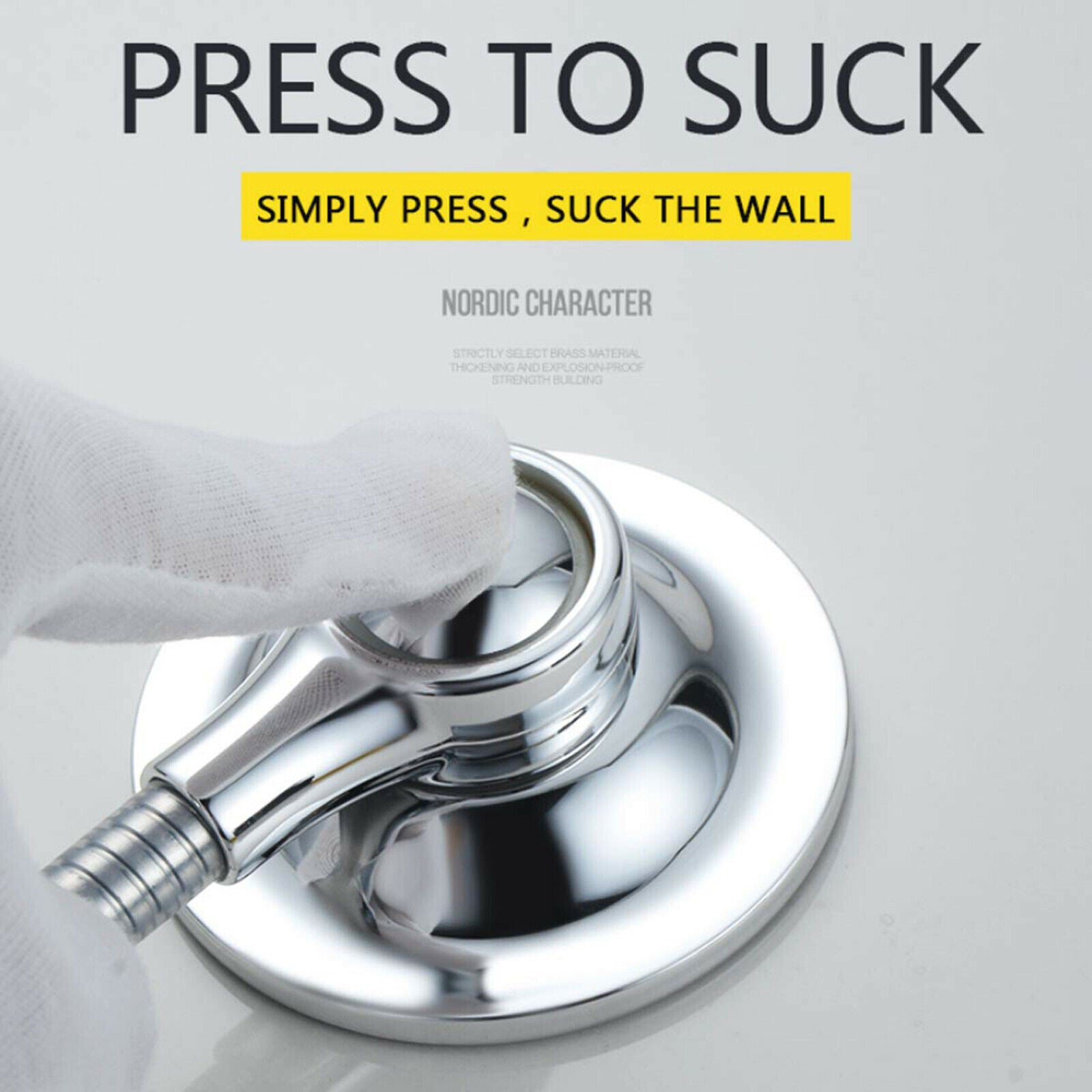 Suction Cup Shower Head Holder Handheld Showerhead Bracket Adjustable Shower