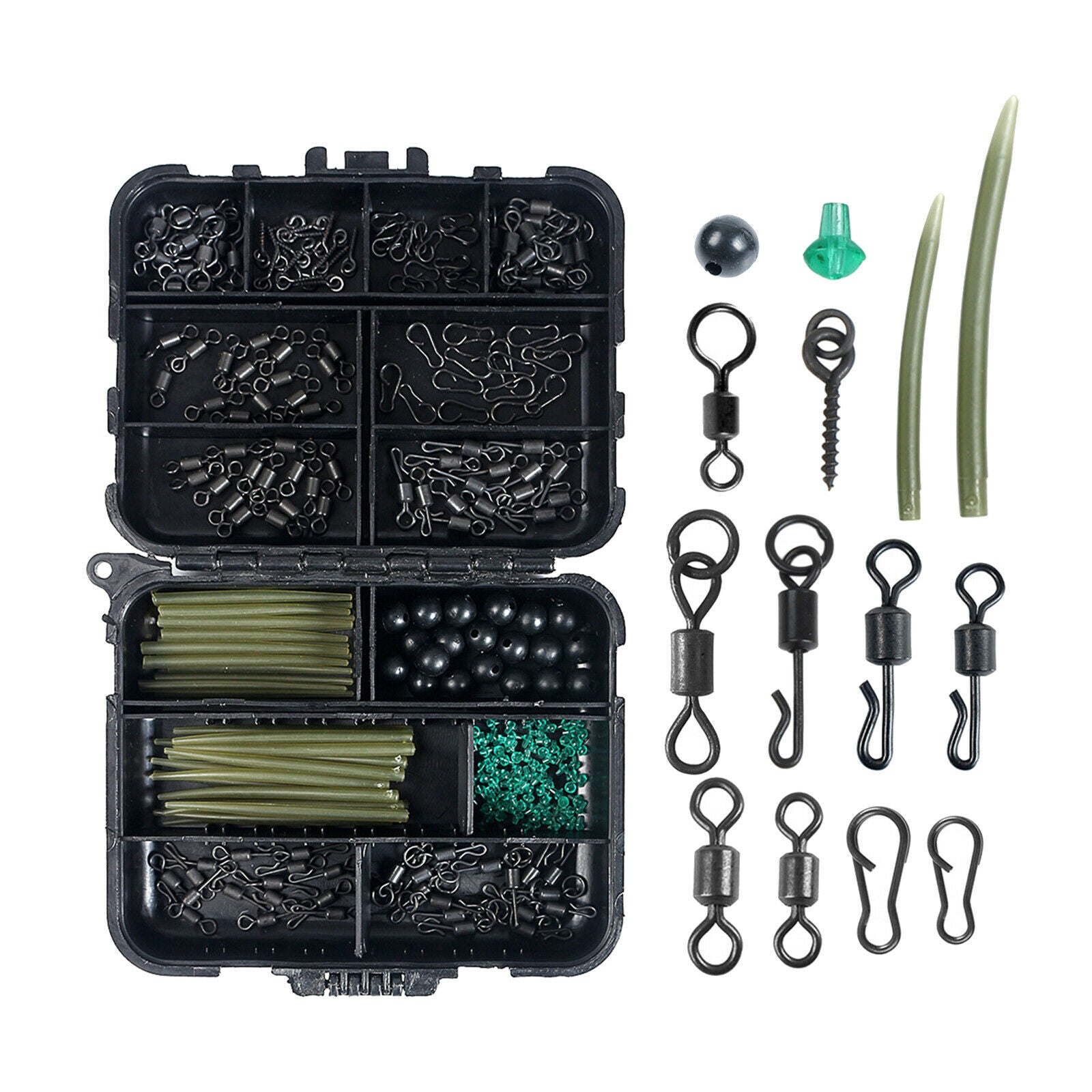 300x Carp Fishing Tackles Rolling Swivels Stop Coast Fishing Terminal Tackle