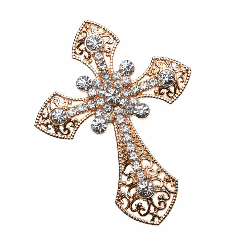5pcs Crystal Rhinestone Crosses Flatback Decoration