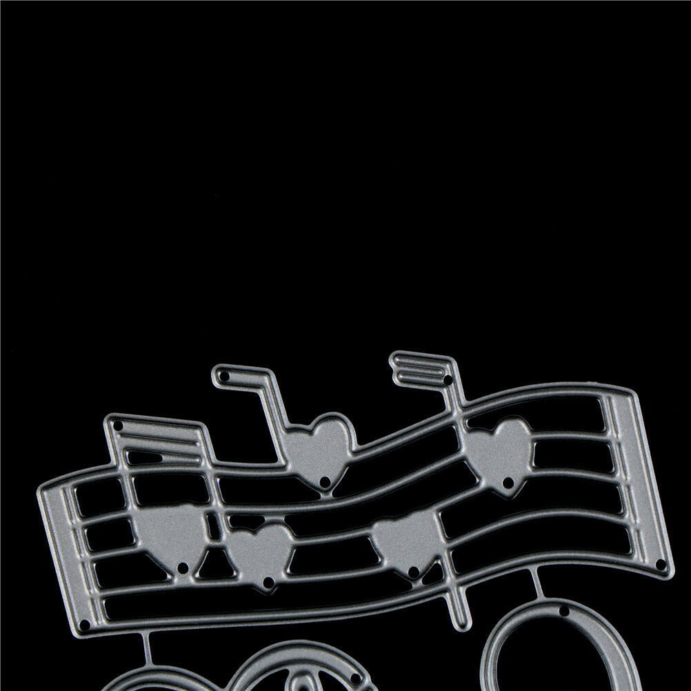 Music Heart Embossing Cutting Dies for Scrapbooking Decor Craft Card Maki.l8