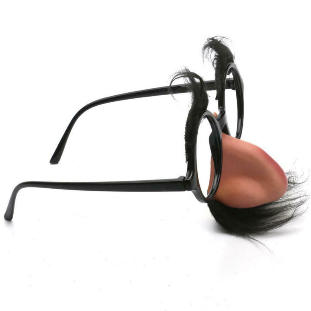 Halloween Glasses Big Nose Black Mustache Eyebrow Eyeglasses Party Photo Props