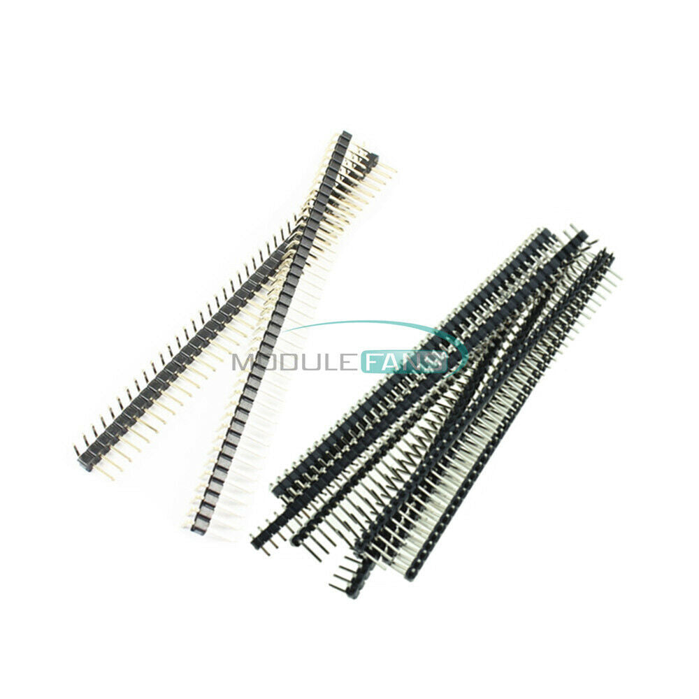 30PCS 2.54mm 40Pin Right Angle Single Row Pin Header PCB For Arduino