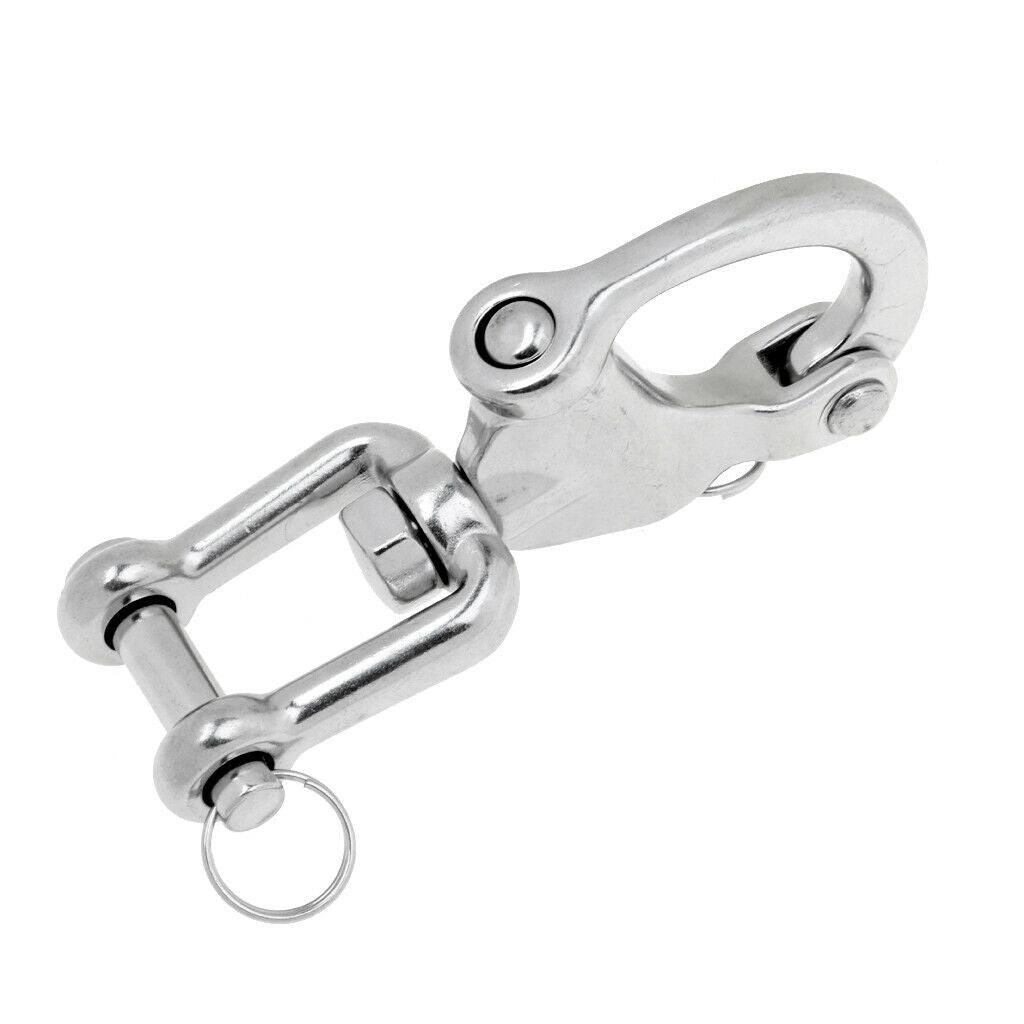Set of 304 Stainless Steel Spring Snap Hook Quick Link Carabiner Buckle Clip