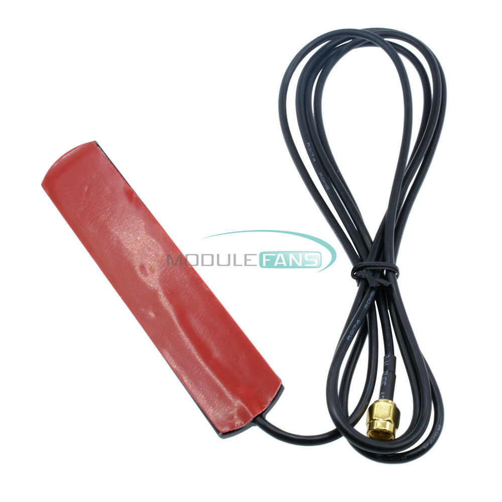 433 Mhz Cable GSM GPRS Antenna  90° 2.5dbi SMA Male Universal DAB Patch Aerial
