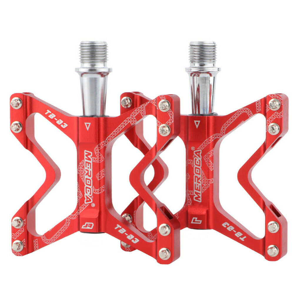 Bike Pedal Mountain Road Bicycle Flat Platform MTB Cycle 9/16" Red