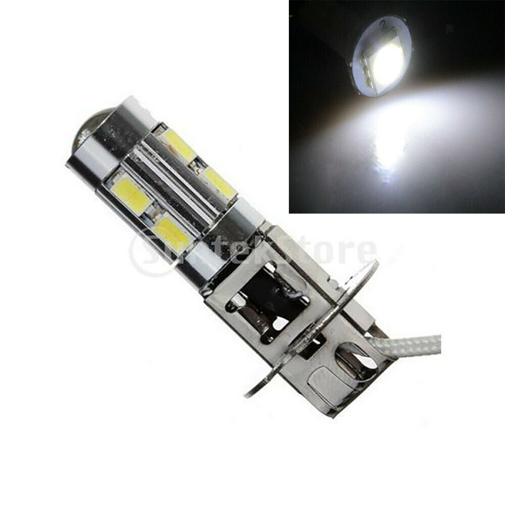 2Pack H3 Fog Light Bulbs LED Ultra Extremely Bright 10 SMD 5630 Xenon White
