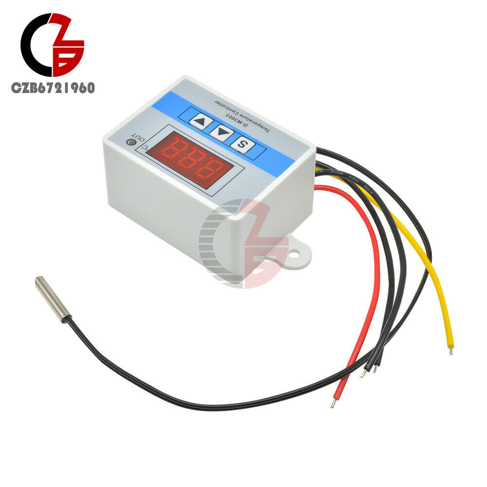 W3003 DC12V Digital LED Intelligent Temperature Controller Thermostat NTC Sensor
