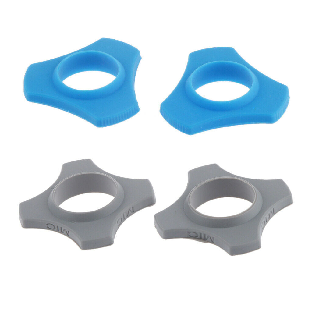 3 Point Microphone Protection Ring Blue + 4 Point Mic Anti-skid Slip Holder Gray