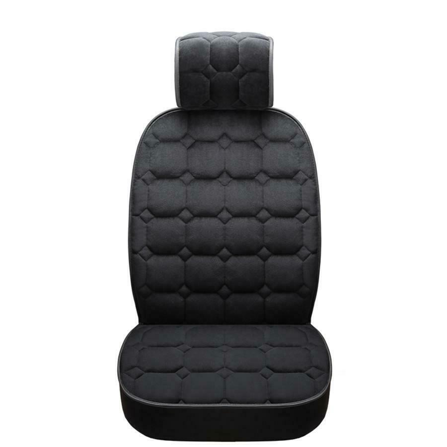 Black Plush Car Seat Cushion Protector Cover Universal Car Interior Accessories