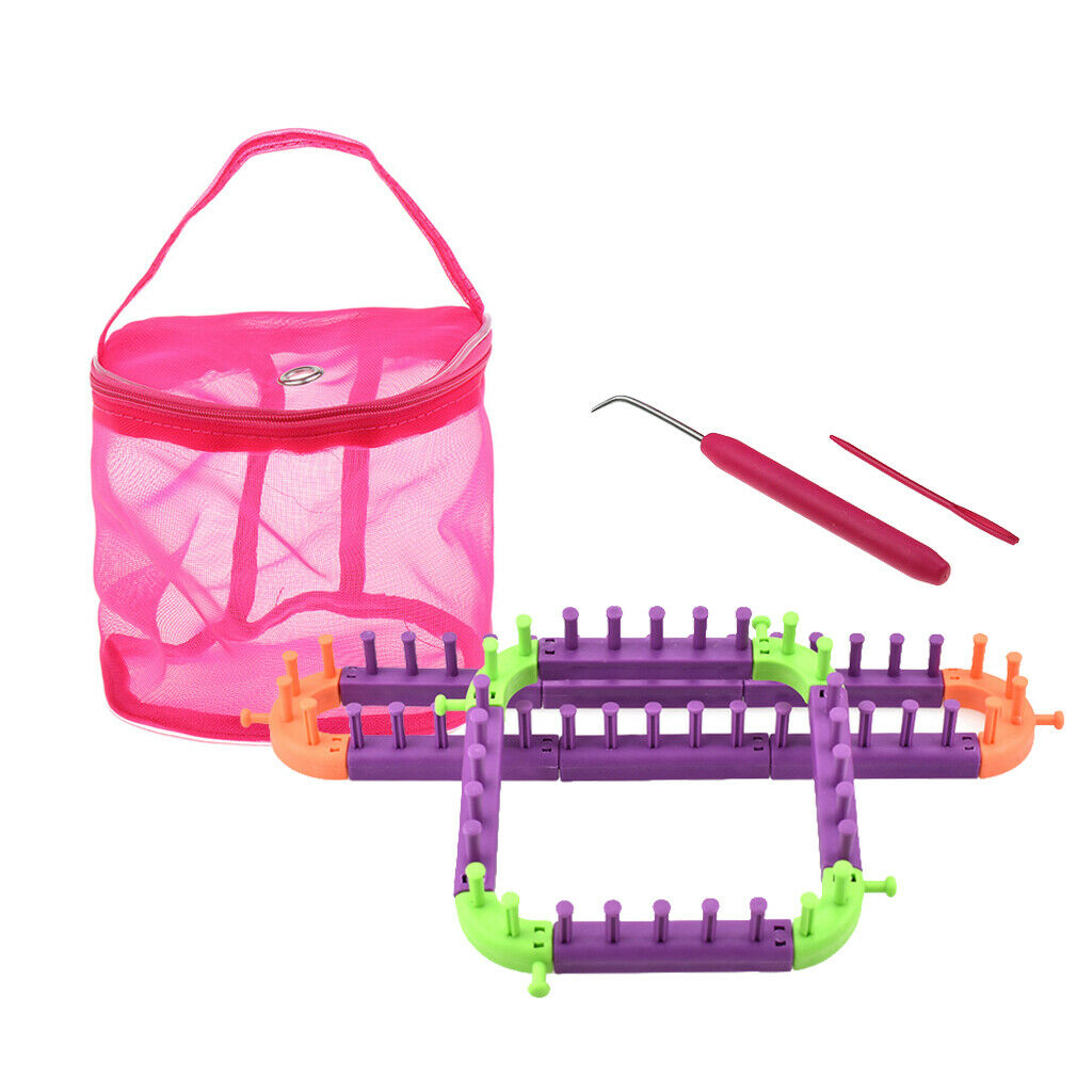 1 Set Square Knitting Loom Kit Weaving Tool For Beginner Weaving Sock Scraf