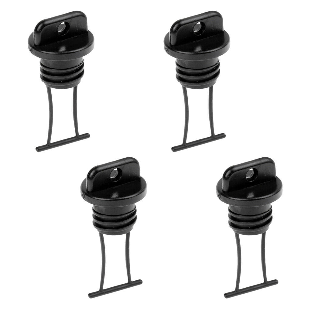 20Pack Black Drain Plugs Kayak Dinghy Canoe Boat Plug Kayak Accessories