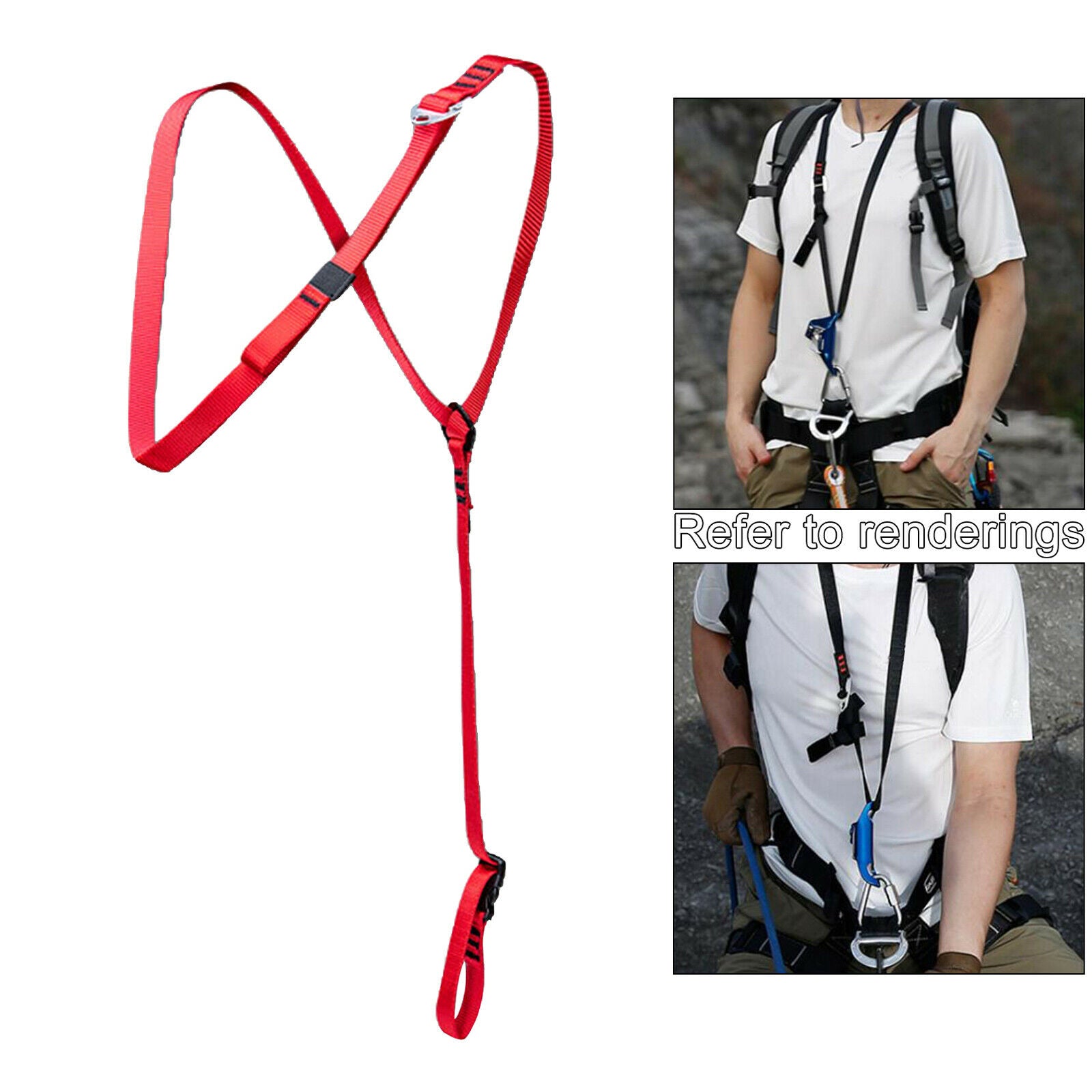 Climbing Chest Ascender Rock Climbing Shoulder Strap Sling Webbing Equipment