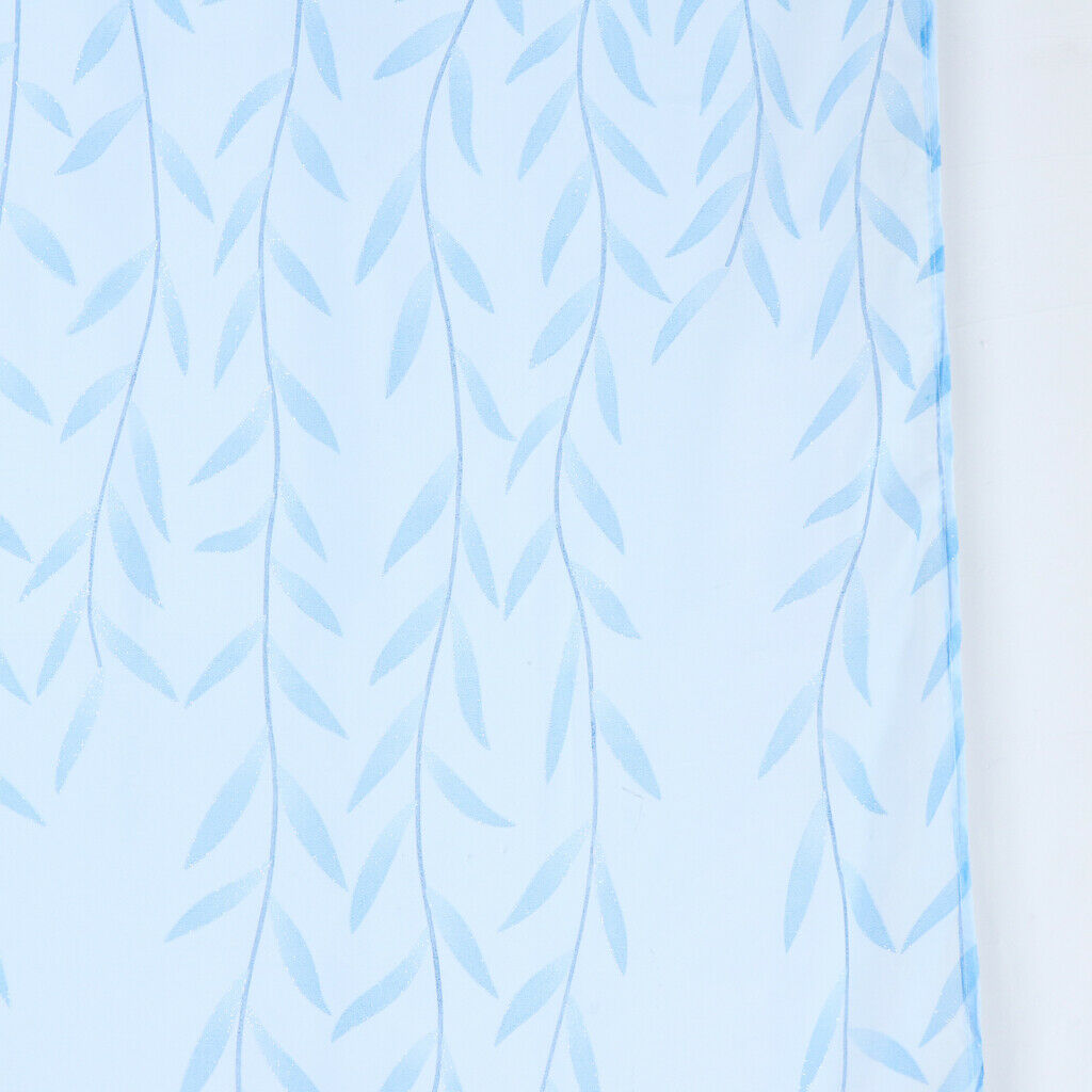 Sheer Gauze Voile Window Curtain Tulle Drape Rod Pocket 100X270cm Blue