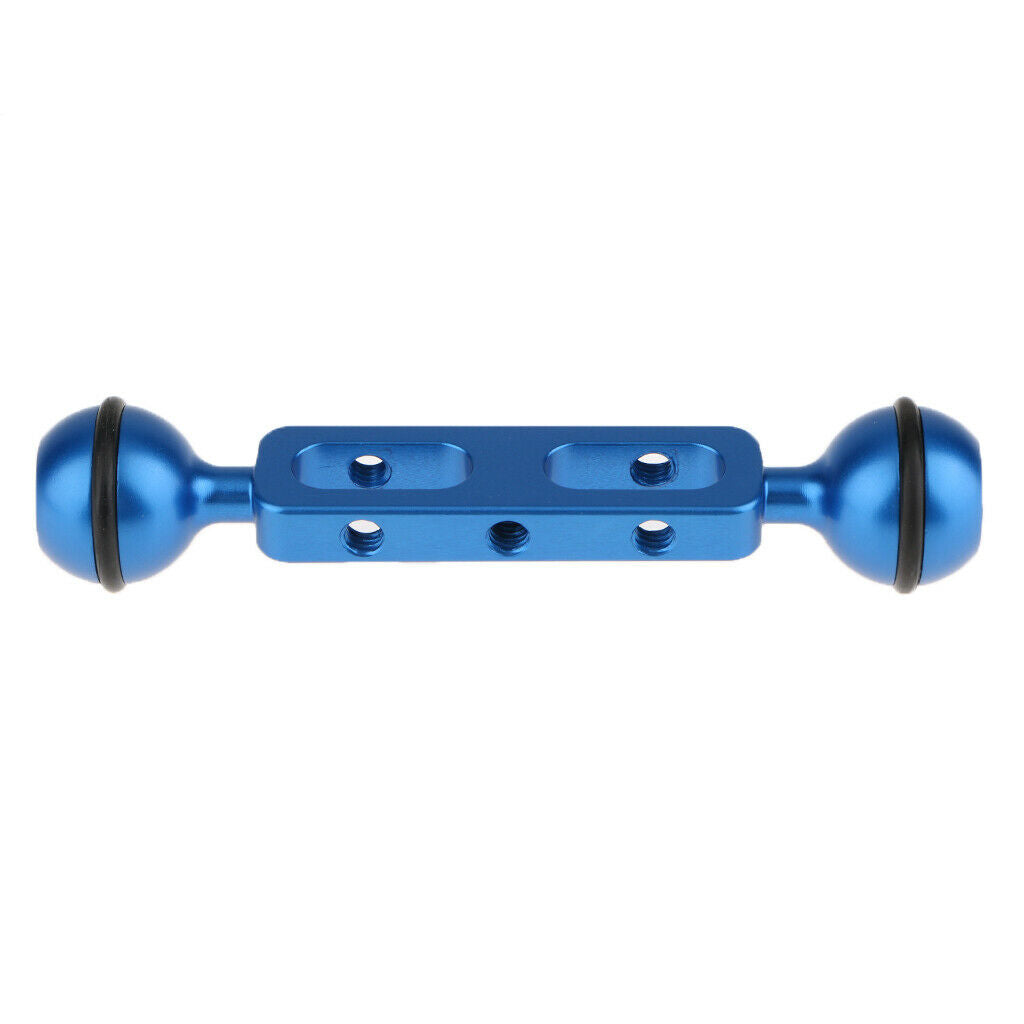 Dual Joint Ball Aluminum Alloy Arm Extension for Underwater Photography Blue