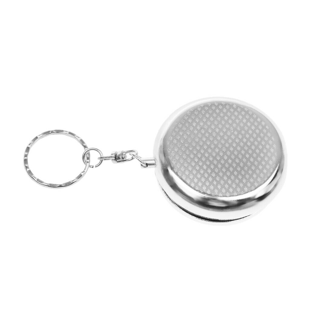Portable Ashtray, Small Round Metal Ash Tray - Compact Size Easy to Carry, Smell