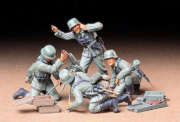 35193 Tamiya German Infantry Mortar Team 1/35th Plastic Kit 1/35 Military