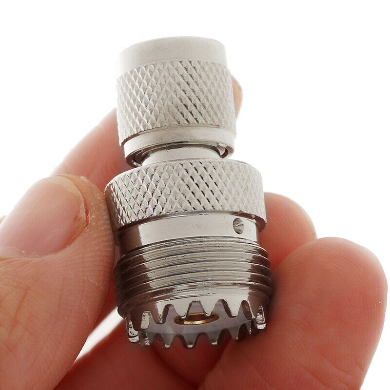 1Pc Mini UHF Male plug to UHF SO-239 Female straight RF Connector AdapterATDD