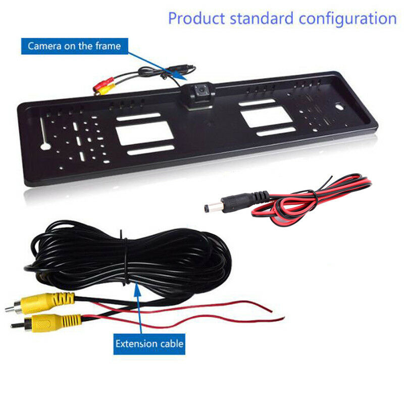 EU Car License Plate Frame Rear View Reverse Backup Park Night Vision CameraBDA