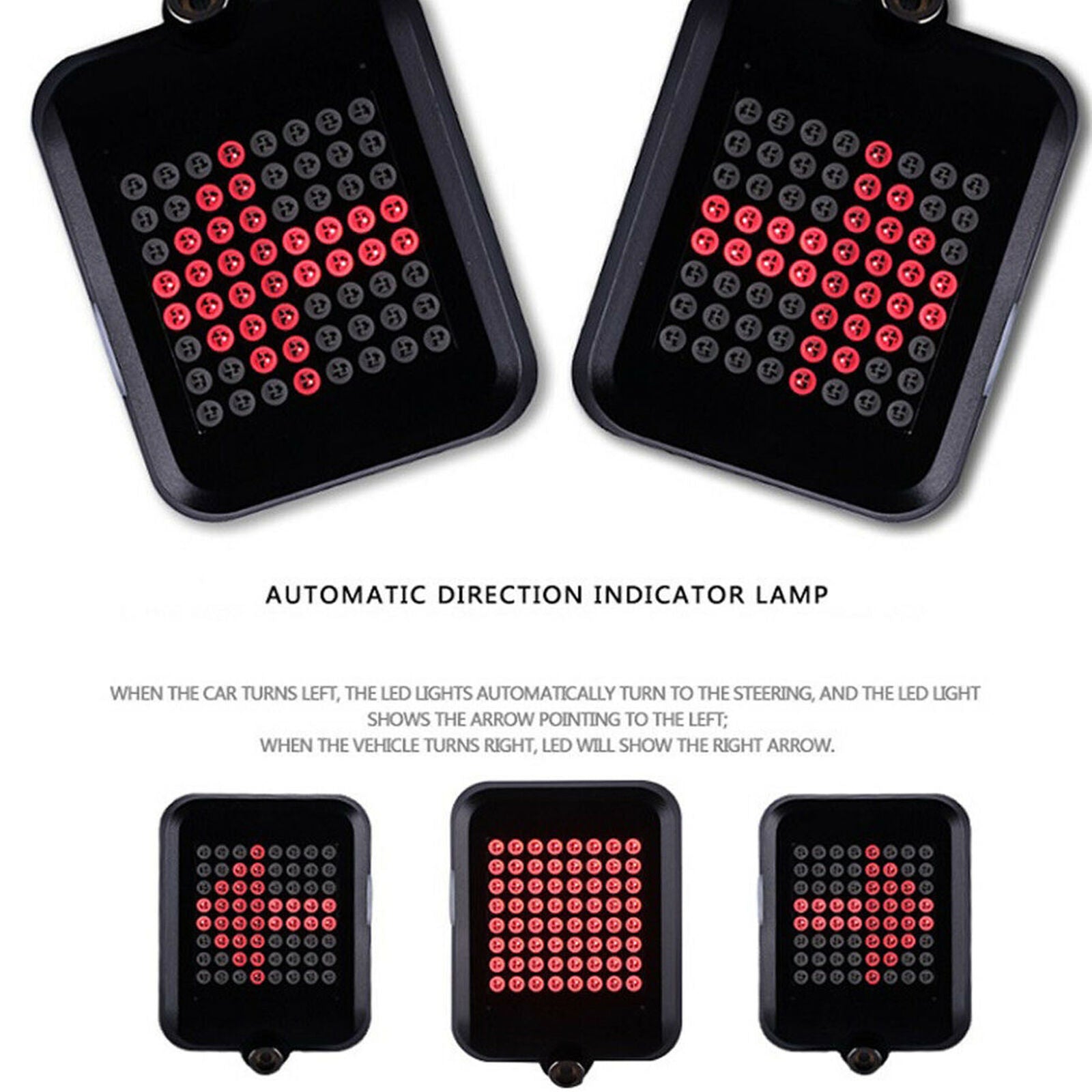 Remote Control Rechargeable Bike Rear Tail Light Turn Signal Wireless Lamp