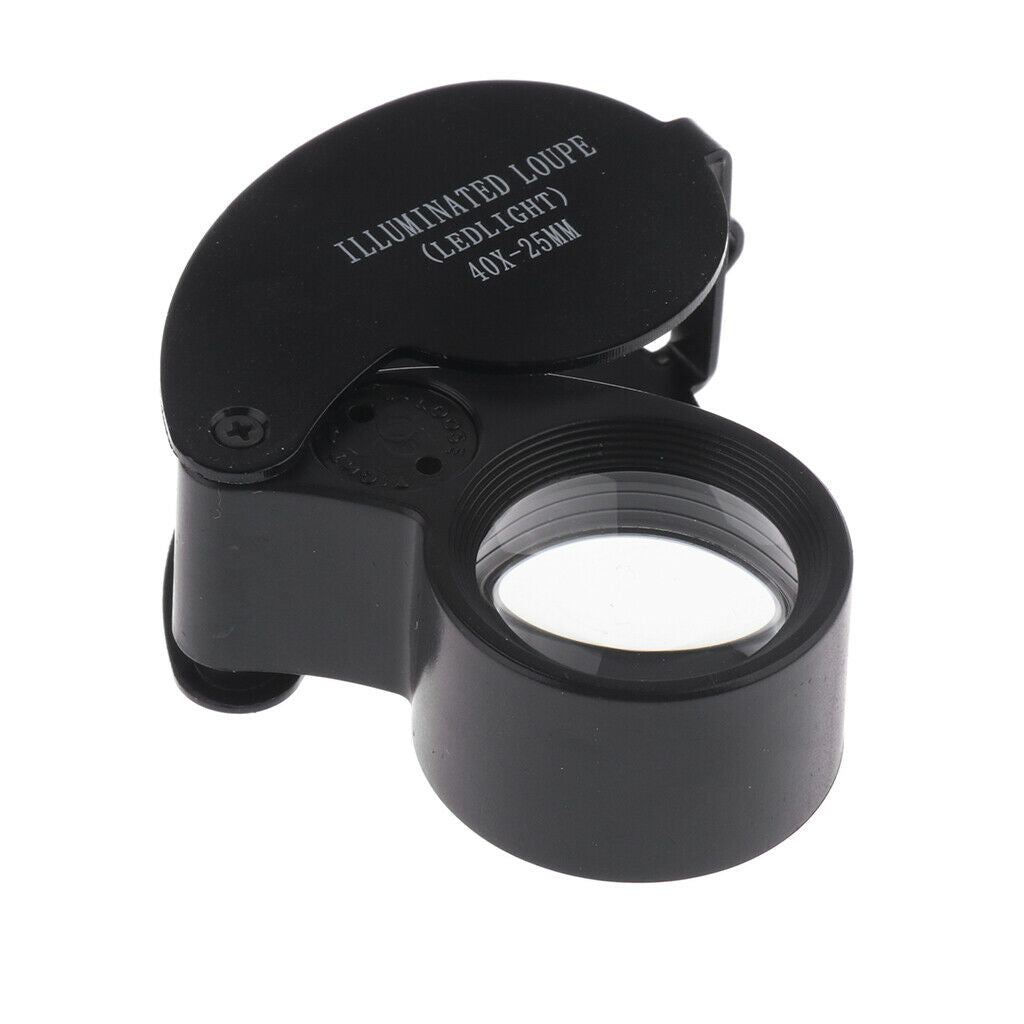 40X Led Lighted Illuminated Jewelers Eye Loupe Jewelry Magnifier