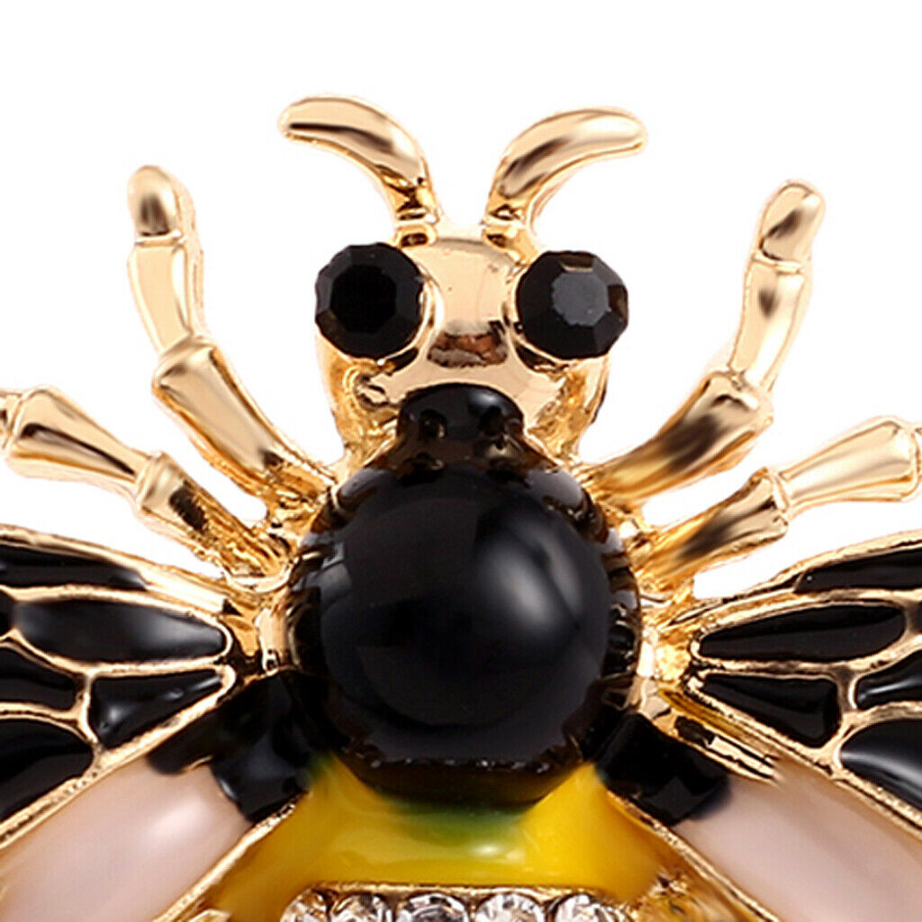 Rhinestone Crystal Brooch, Bee Flying Insect Fashion Jewelry