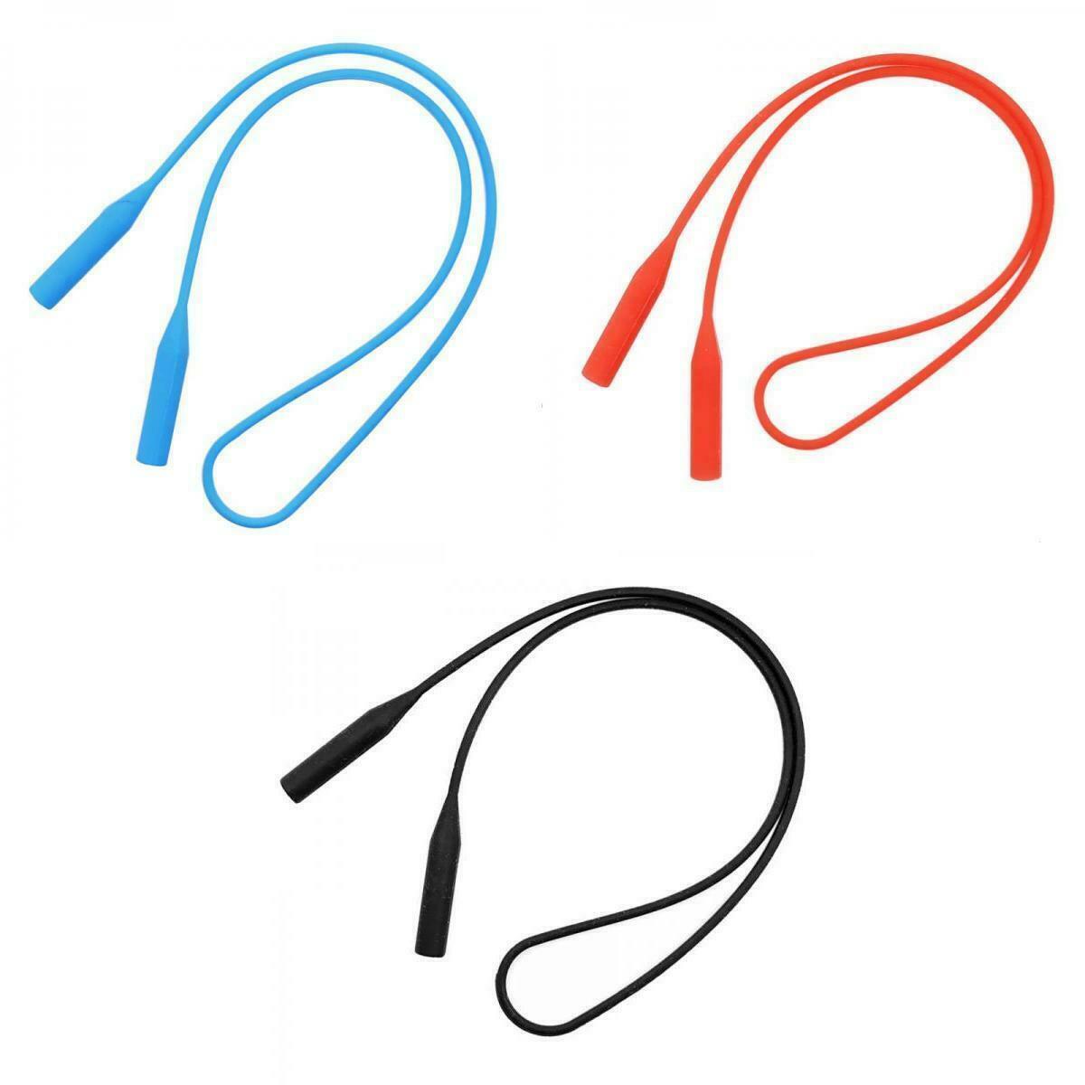 3 Pieces Silicone Eyeglasses Strap Non Slip Sports Band Long Holder 520mm