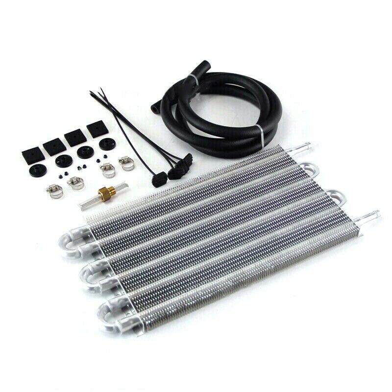 Universal Car Air Condenser Radiator AFT 6 Row Oil Cooler Fin Pipe Belt CondB1L6