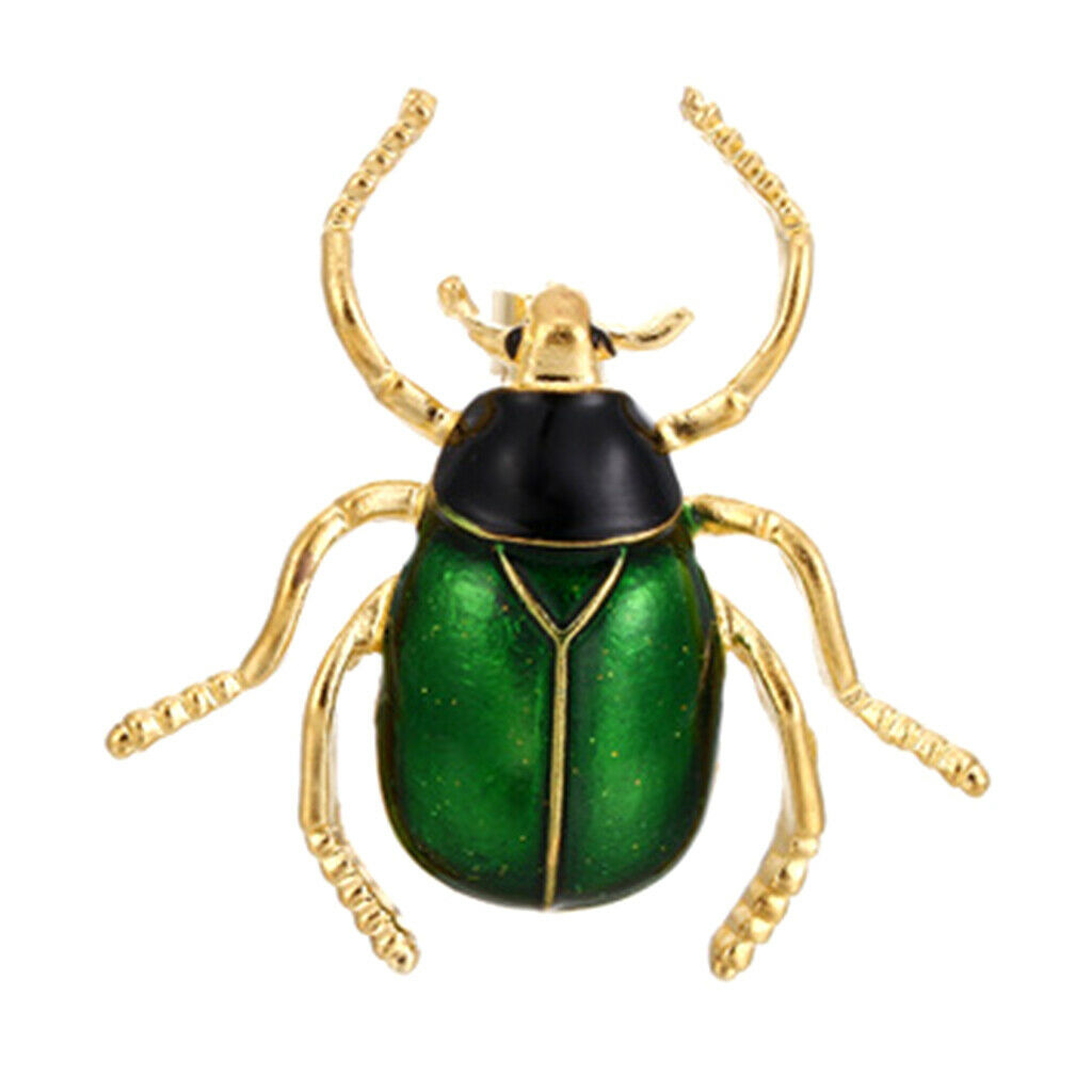 Beetle Brooch Corsage Insect Hats Scarf Clips Insect Boutonniere Green green
