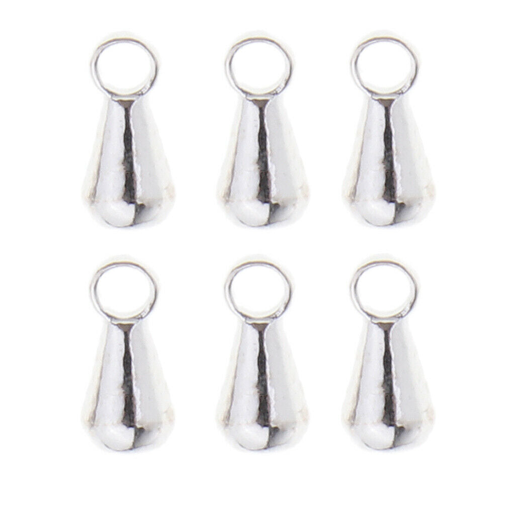 6Pcs Drop Beads Extender Chain Tear Drop Dangle End Beads Finding Crafts DIY