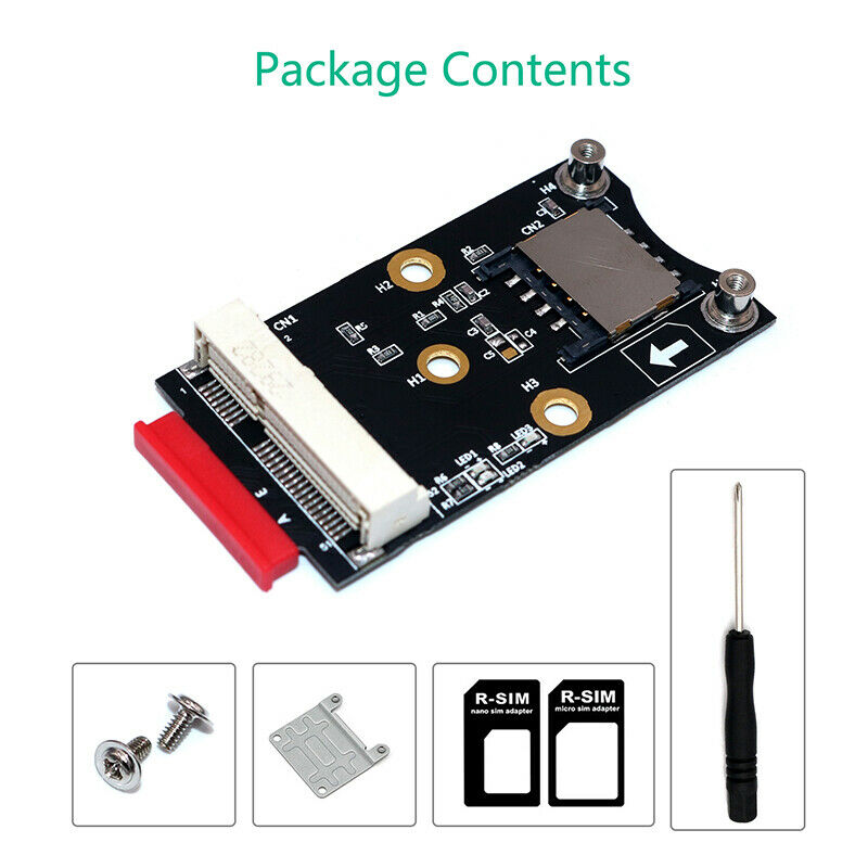 Mini PCI-E to M.2(NGFF ) key AE Adapter With SIM card Slot