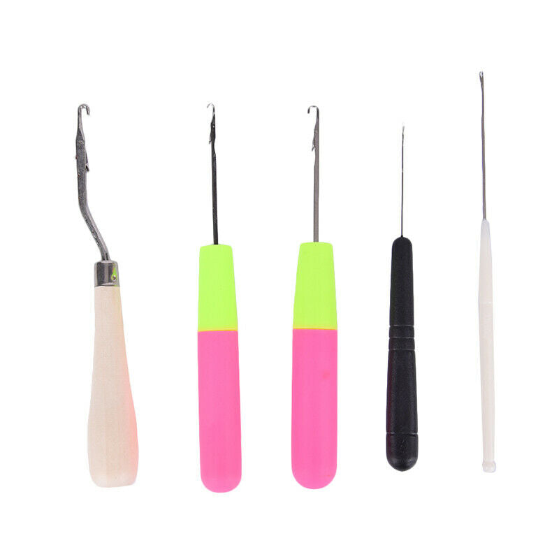 5pcs Plastic Crochet Braided Needle Hook Hair Fabric Dreadlock Craf.l8