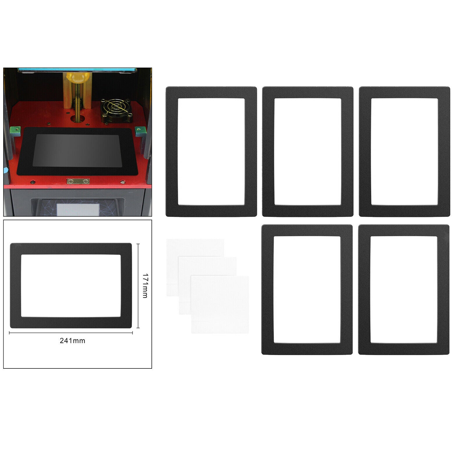241x171mm Stick On Gasket Protection Pad 5.5" Screens Protection FEP Film