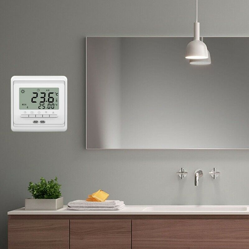 C11.H3 16A 85-250V AC Digital Electric Heating Temperature Controller LCD ProgW3