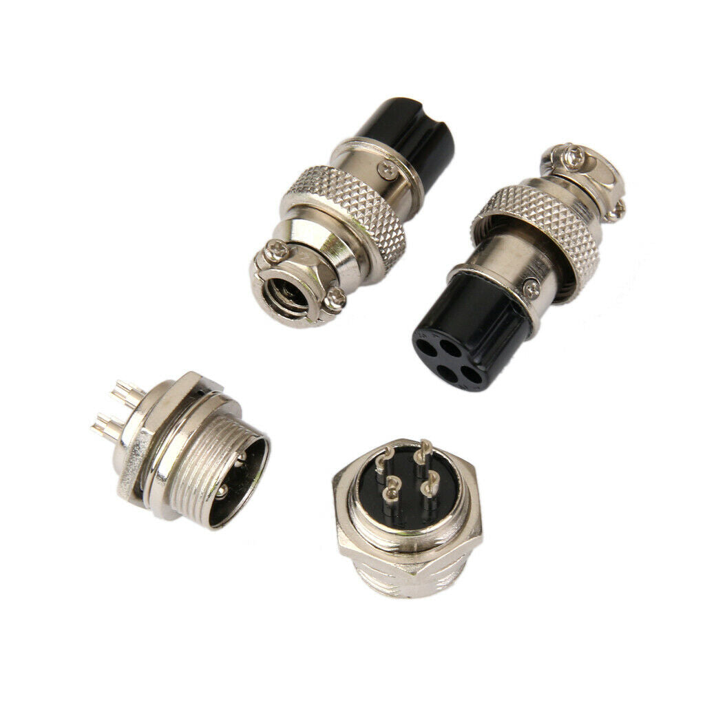 8x 4 Pin Aviation Waterproof Connector Cable Connector Plug & Socket Electrical