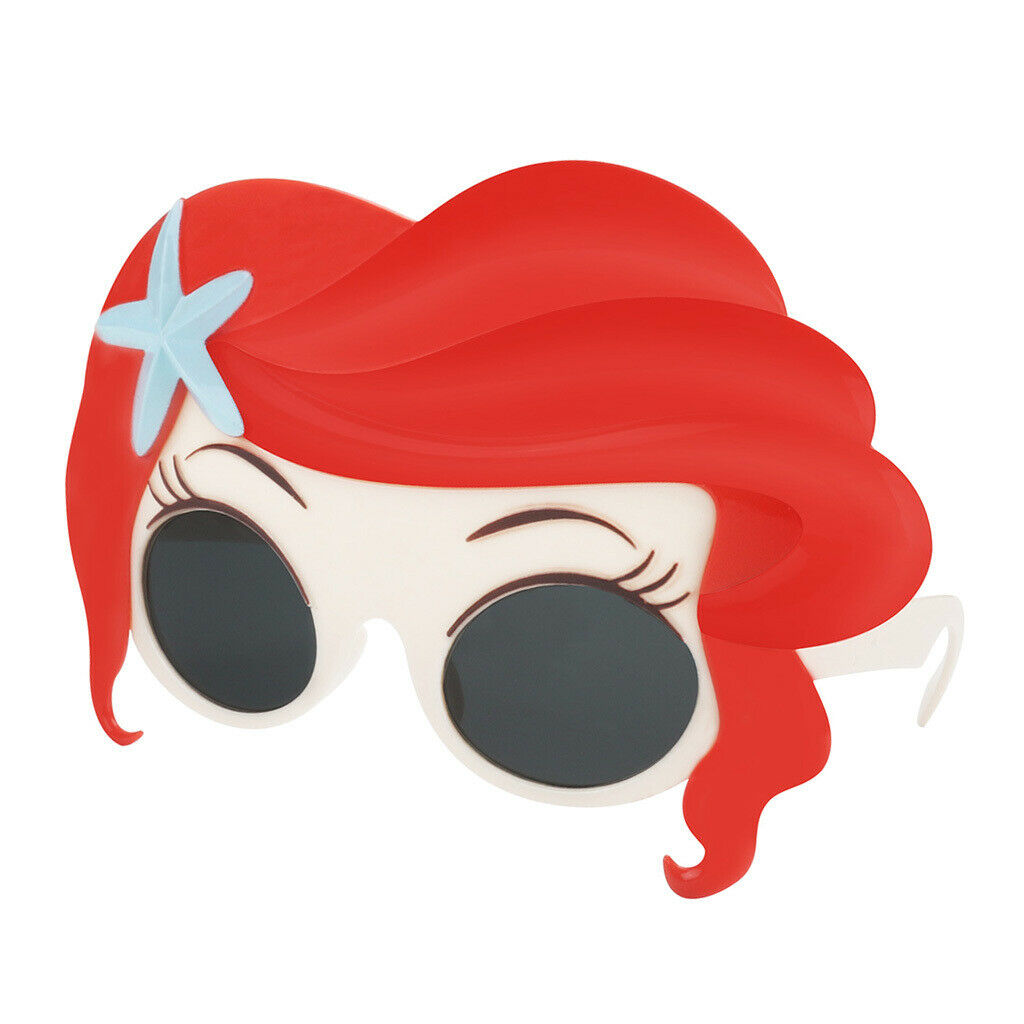 Red Hair Mermaid Glasses Party Favors, Photo Booth Props Ocean Pool Party