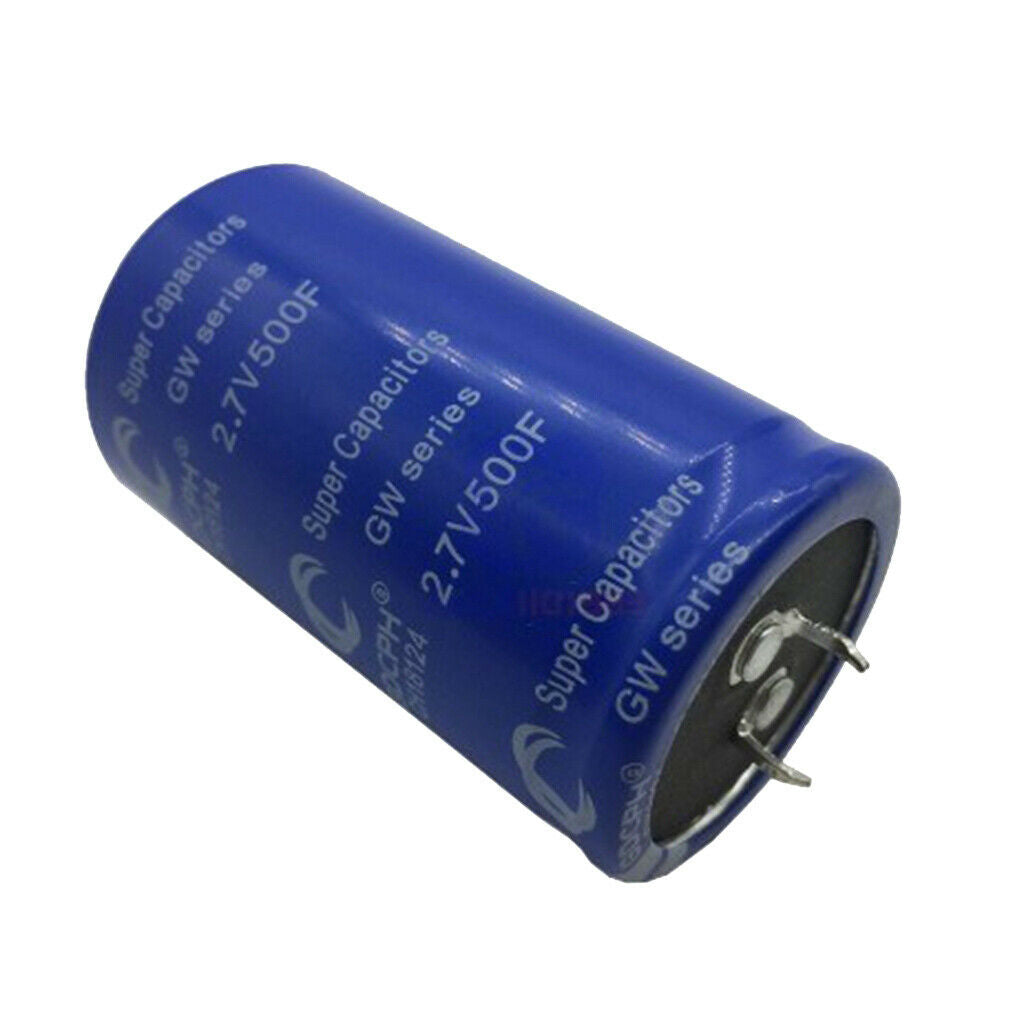 Blue Super Farad 2.7V Car Capacitor Ultracapacitor 60x35mm High Frequency