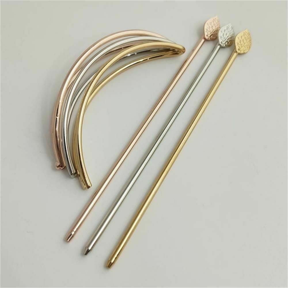 Simple Oval Leaves Hair Clip Hollowing Out Hair Accessories Metal Hairpin